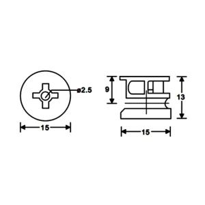 Brad Minifix Connecting Cam and Bolt 8sets