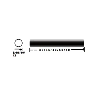 Brad Wooden Dowel 8mm 25pcs/pack