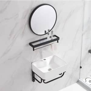 Cool Basin with Towel Rack and Mirror 480x370mm