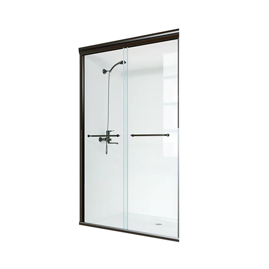Cool Shower Door Clear Black Package 6mm