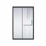 Cool Fluted Shower Door Matt Black