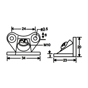 Fighter B-Connector 34x20x3mm 4pcs/pack