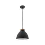 Drop Lamp HLHN8492M Grey Black and Wood