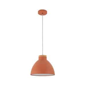 Drop Lamp HLHN8492M Matt Orange and Wood