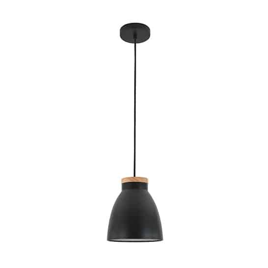 Drop Lamp HLHN8492S Grey Black and Wood