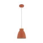 Drop Lamp HLHN8492S Matt Orange and Wood