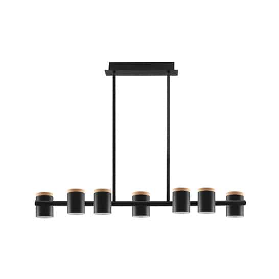 Drop Lamp HLHN8474 Matt Black and Wood