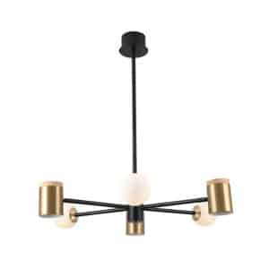 Drop Lamp HLHN8491 Matt Black and Brass
