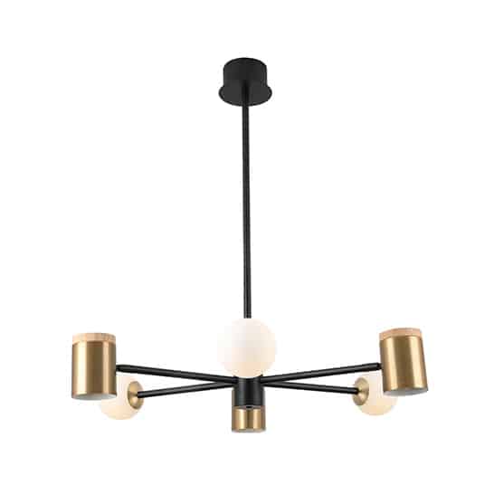 Drop Lamp HLHN8491 Matt Black and Brass