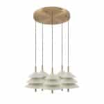 Drop Lamp HLHN8517S-5Y Beige and Brass