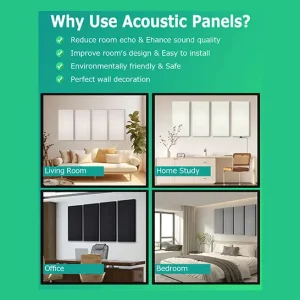 ADCO Acoustic Panel Fabric With Adhesive Dark Grey 30x120x2.4cm - Image 5
