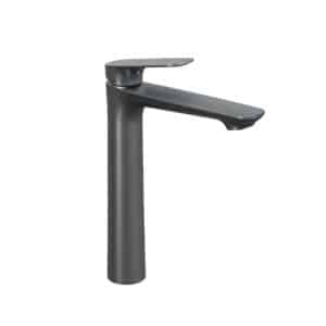 Cool High Basin Mixer Single Lever Gun Metal