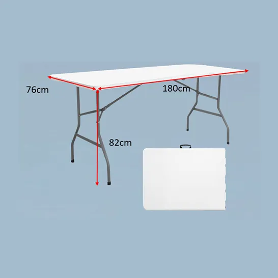 EZ Home Folding Table Long White 1.8m