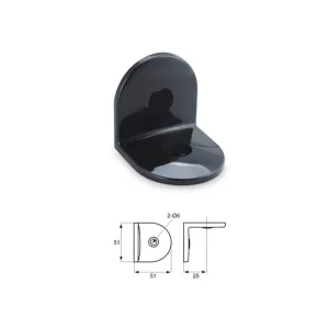 Brad Fittings Corner 4pcs/pack Black