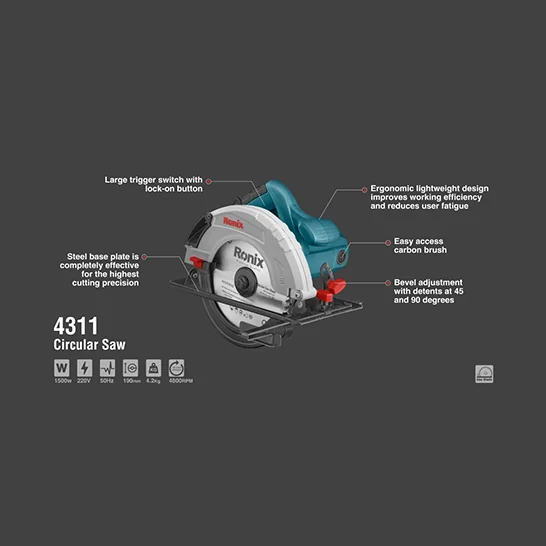 Ronix 4311 Circular Saw 180mm 1500w