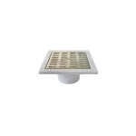 Cool Floor Drain FD-3 ABS SS 304 Wht 4in