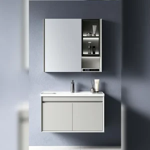 Cool Bathroom Furniture Wood Veneer 800x510x550mm