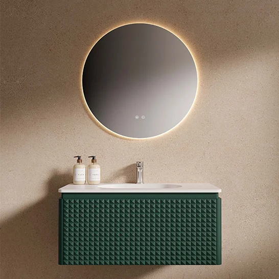 Cool Bathroom Furniture Diamond Wood Veneer 790x455x400mm