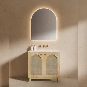 Cool Wood Harvest Veneer Bathroom Furniture 740x455x850mm