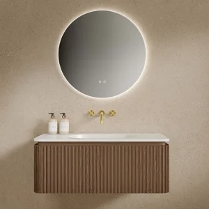 Cool Bathroom Furniture Wheat Wood Veneer 800x500x375mm