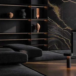 ADCO Wall UV Board Marble Black Gold