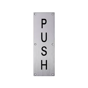 Brad Push Sign 4x12in