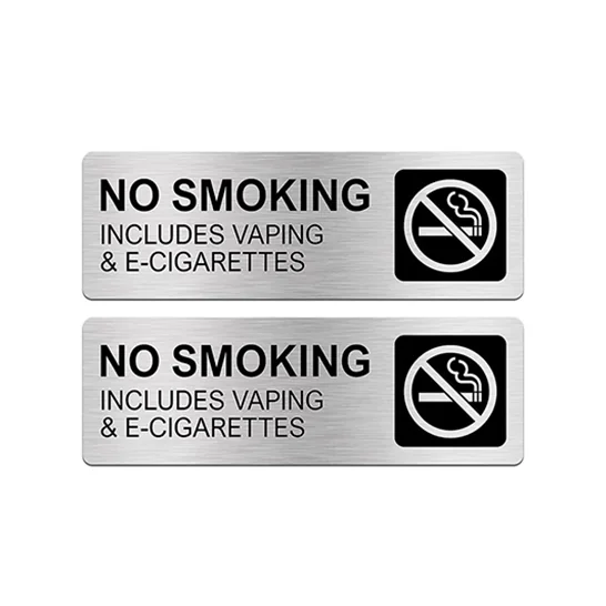 1053512 Brad Non Smoking Sign 8x4in