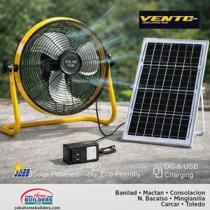 Vento Solar Ground Fan 12 inches 15W