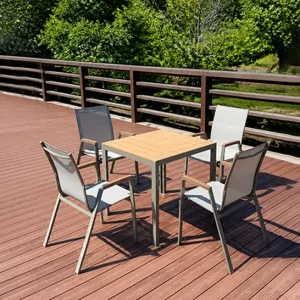 EZ Home BH-012 Outdoor Square Dining Set 1+4seater KhakiMaterial