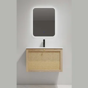 Cool Bathroom Furniture PVC Film Oak 750x460x500mm