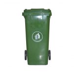 1028400 DIY HDPE Garbage Bin with Wheel and Cover D.Green 360L