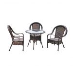 furn-outdoor-yh-6023-round-dining-set–chocolateclear-glass-(4+1)seater