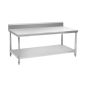 Kitchen Pro Worktable w/Backsplash SS 2-L